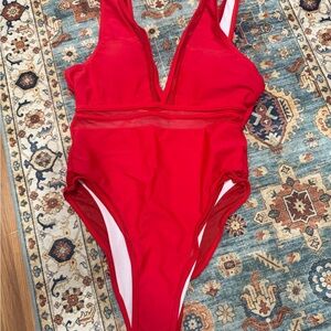 Red One-Piece Swimsuit